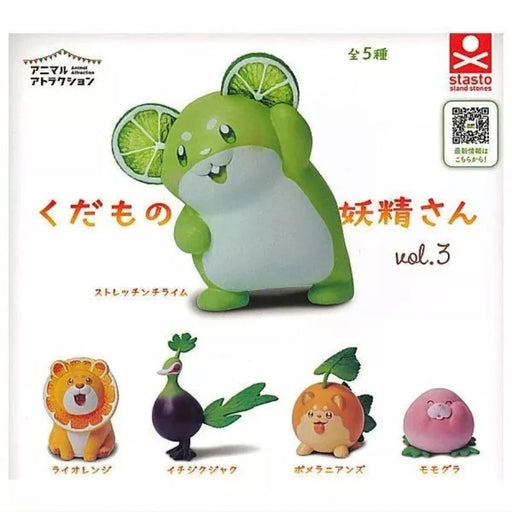 Animal Attraction Fruit Fairy Figure vol.3 Set of 5 Capsule Toy JAPAN OFFICIAL