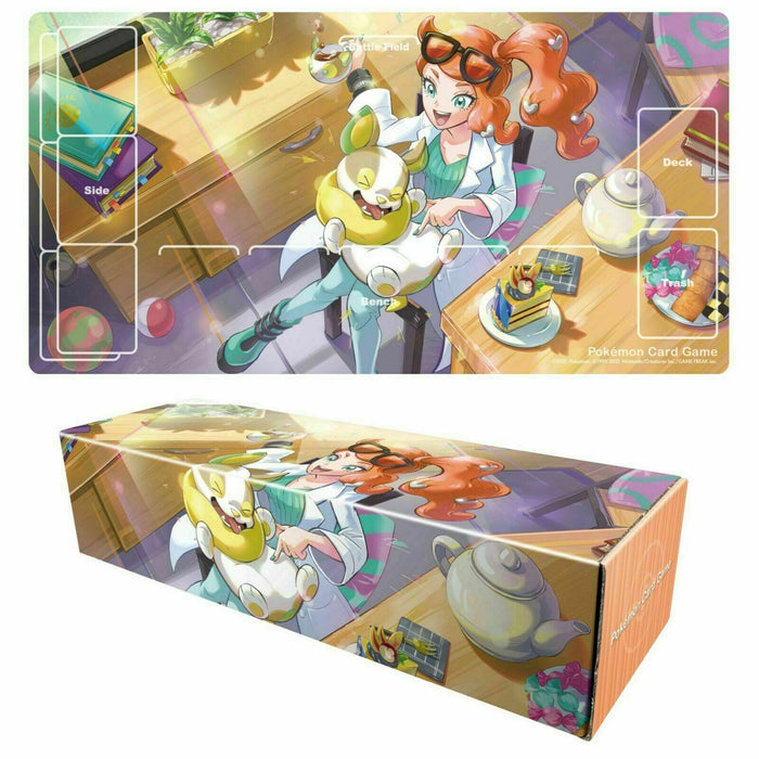 Pokemon Card Game Sonia Set Rubber Play Mat Sleeve Card Box Deck Case JAPAN