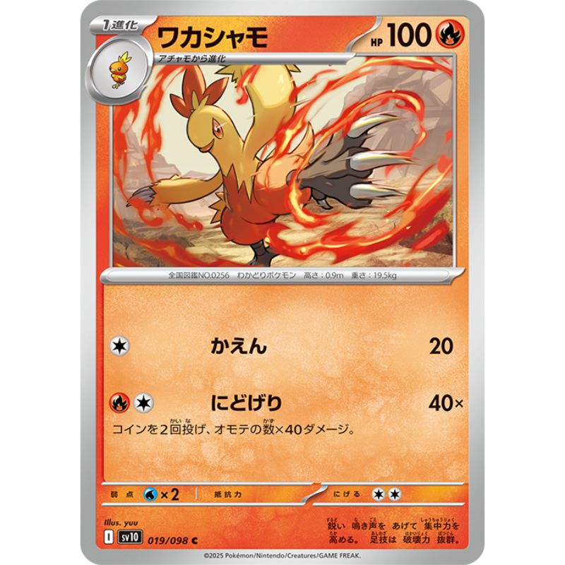 Pokemon Card Japanese Combusken 019/098 sv10 C TCG
