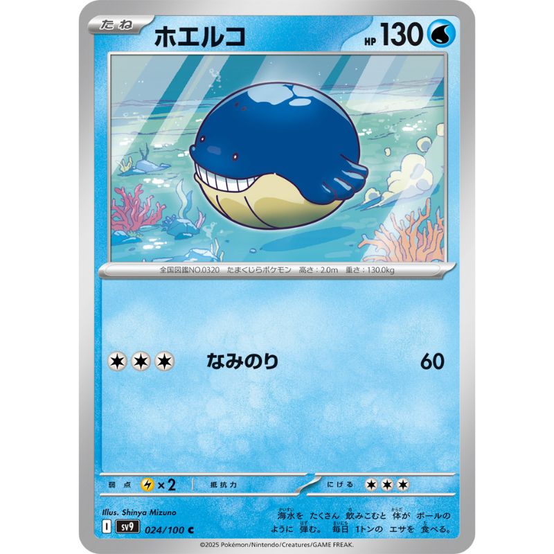 Pokemon Card Japanese Wailmer 024/100 sv9 TCG