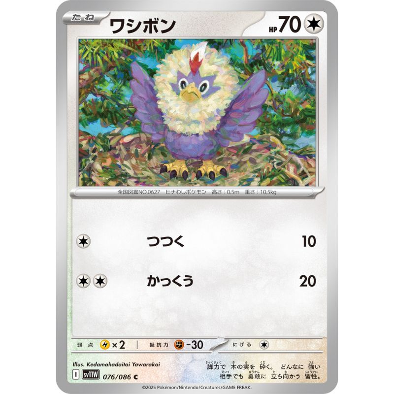 Pokemon Card Japanese Rufflet 076/086 sv11W C TCG