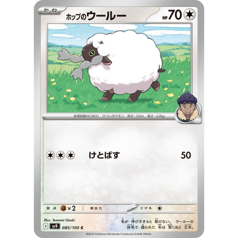 Pokemon Card Japanese Hop's Wooloo 085/100 sv9 TCG