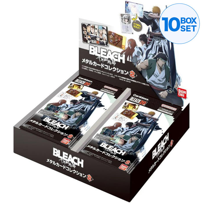 Colección de tarjetas de metal de Bandai Bleach Mil años Blood War 2 Booster Box TCG