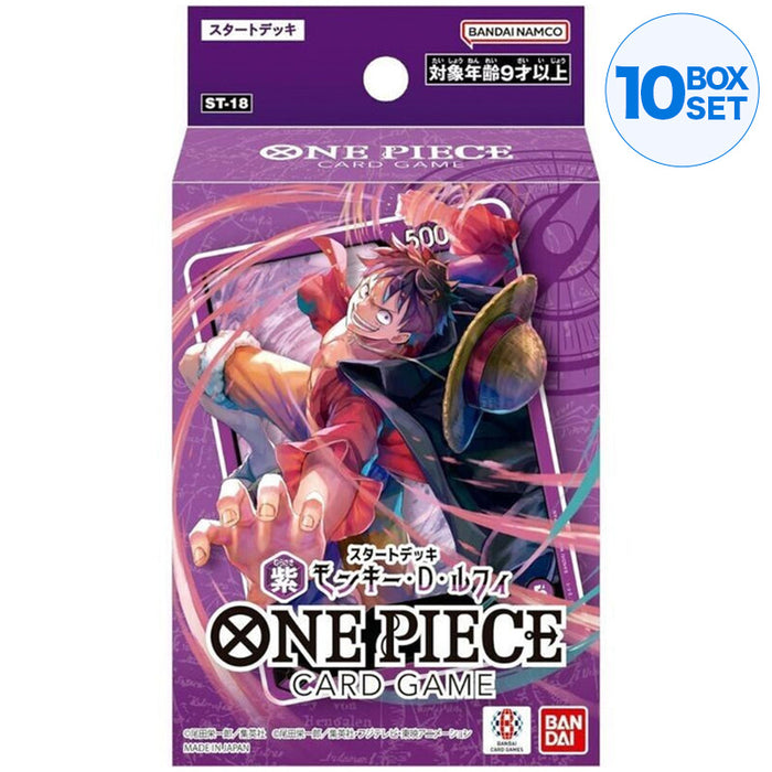 BANDAI One Piece Card Starter Deck Purple Monkey D. Luffy ST-18 TCG JAPAN