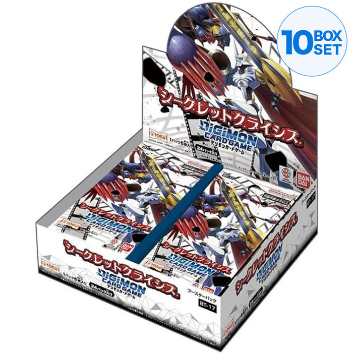 Bandai Digimon Card Secret Crisis BT-17 Booster Pack Box TCG JAPON OFFICIEL