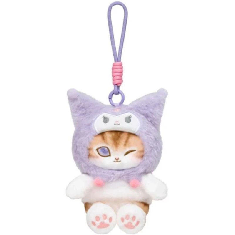mofusand x Sanrio Characters Potefuwa Mascot Kuromi Plush JAPAN OFFICIAL