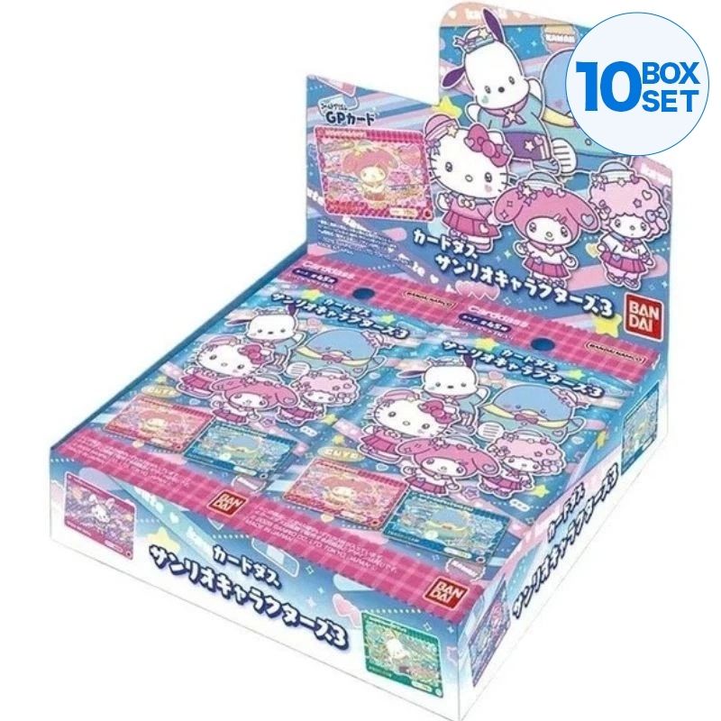 BANDAI Carddass Sanrio Characters 3 Booster Pack Box TCG JAPAN OFFICIAL