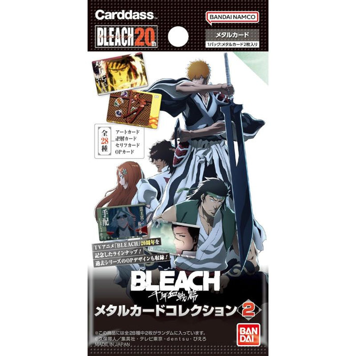 Colección de tarjetas de metal de Bandai Bleach Mil años Blood War 2 Booster Box TCG