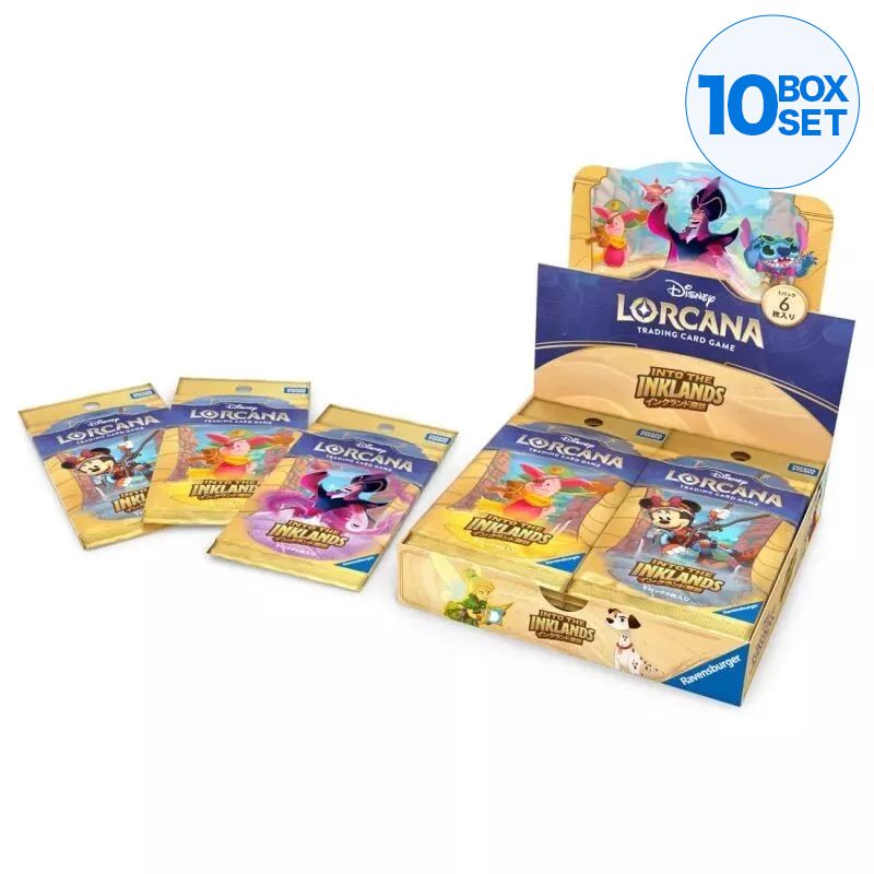 Disney Lorcana nas Inklands versão japonesa. Caixa de Booster Pack TCG JAPÃO
