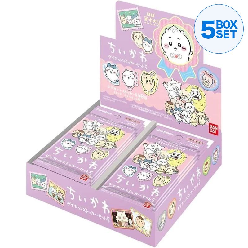 BANDAI Chiikawa Vol.5 Caja de paquete de refuerzo de pegatinas troqueladas TCG JAPÓN OFICIAL