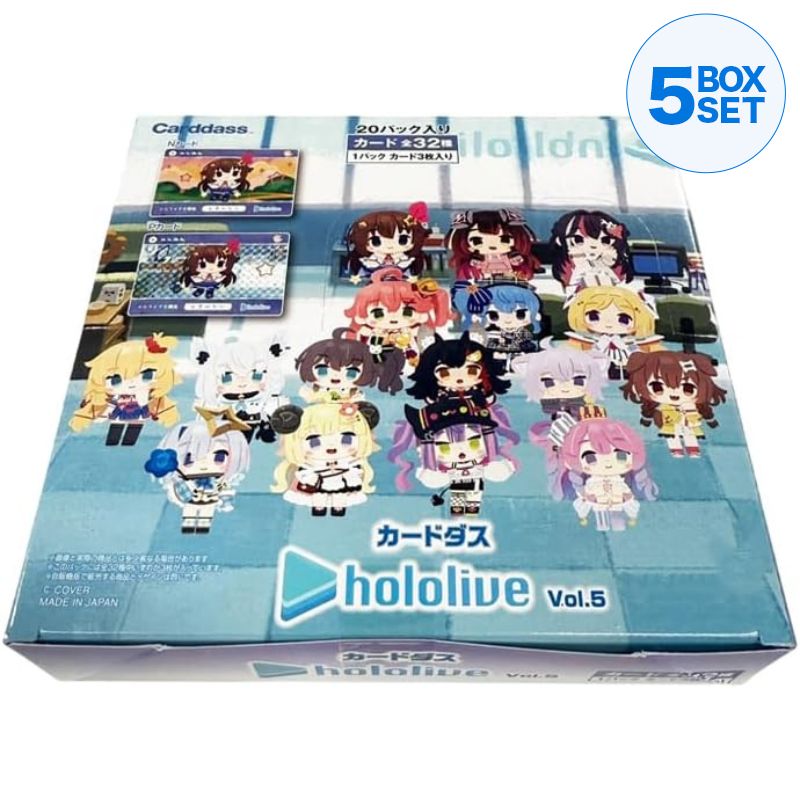 hololive PRカードパック 5個セット BANDAI Carddass Hololive Vol.5 Booster Pack Box TCG JAPAN OFFICIAL