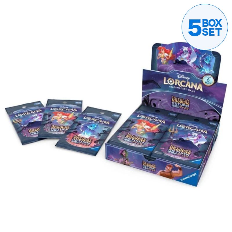 O Retorno de Disney Lorcana Ursula Versão Japonesa. Booster Pack Box TCG JAPÃO OFICIAL