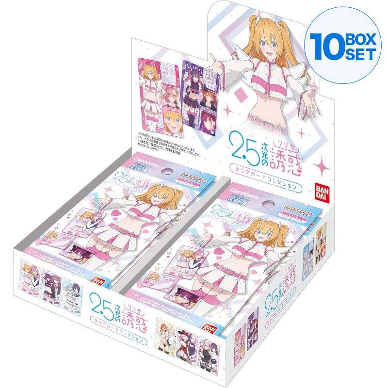 BANDAI Caja de paquete de refuerzo de colección de tarjetas transparentes Tentación 2,5 dimensiones TCG