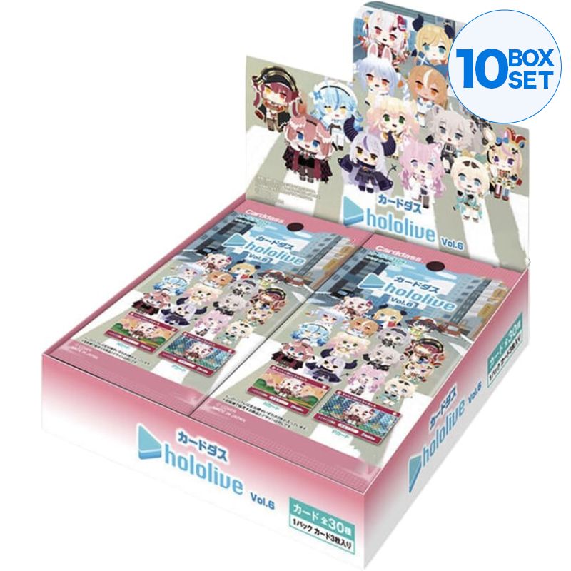 ホロライブ プロダクション　サマーコレクション　6BOX BANDAI Carddass Hololive Vol.6 Booster Pack Box TCG JAPAN OFFICIAL