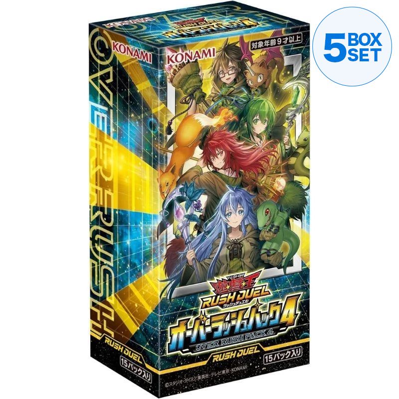 Konami Yu-Gi-Oh OCG Rash Duel Over Rush 4 Pack Box TCG JAPAN OFFICIAL