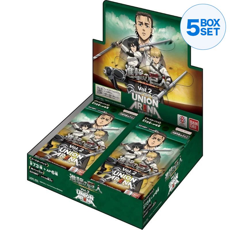 BANDAI Union Arena Attack on Titan Vol. 2 EX10BT Booster Pack Box TCG JAPAN