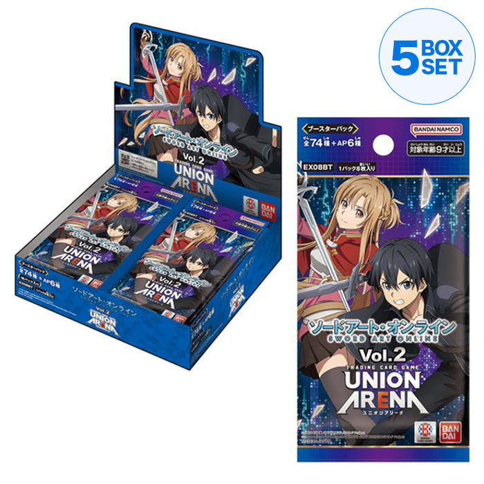 Bandai Union Arena Sword Art Online Vol. 2 EX08BT Booster Pack Box TCG Japon