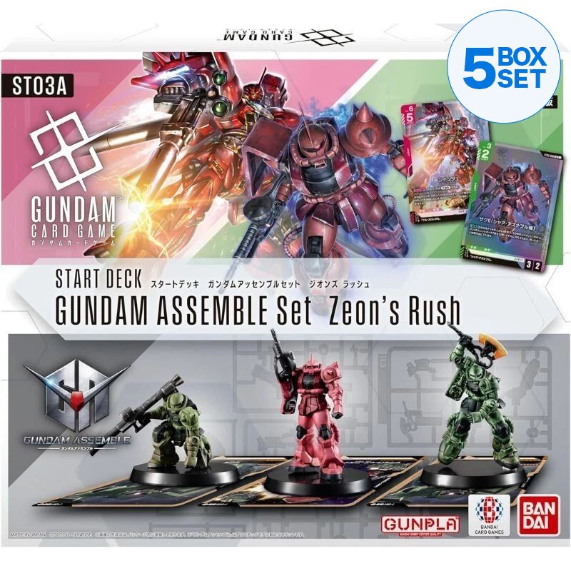 BANDAI Gundam Assemble Set Zeon's Rush Starter Deck ST03A TCG