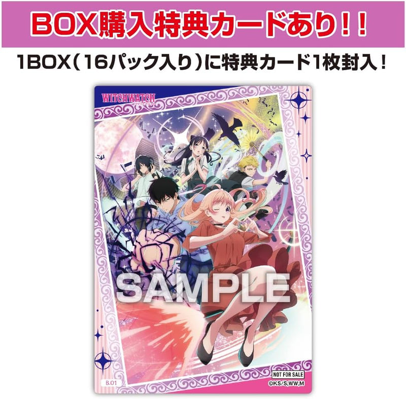 Witch Watch Colección de tarjetas transparentes Primera prensa Paquete de 16 Candy Toy TCG JAPÓN