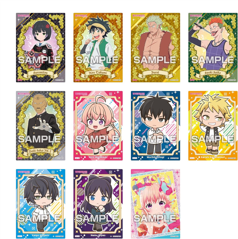 Witch Watch Colección de tarjetas transparentes Primera prensa Paquete de 16 Candy Toy TCG JAPÓN
