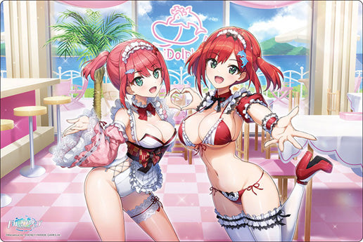 Rubber Mat V2 1832 Dolphin Wave Iruka & Kohari Maid Shimai no Okyuuji Time! ver.