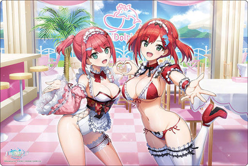 Rubber Mat V2 1832 Dolphin Wave Iruka & Kohari Maid Shimai no Okyuuji Time! ver.