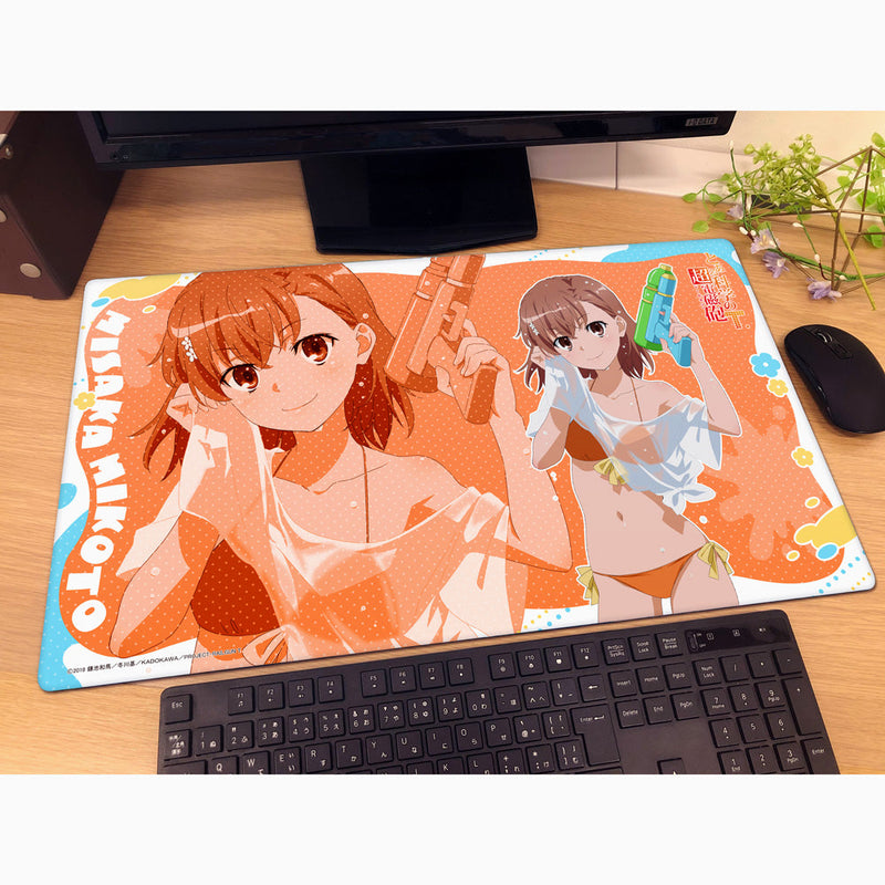 Toaru Kagaku no Railgun T Mikoto Misaka Water Fun Illustration Rubber Mat JAPAN