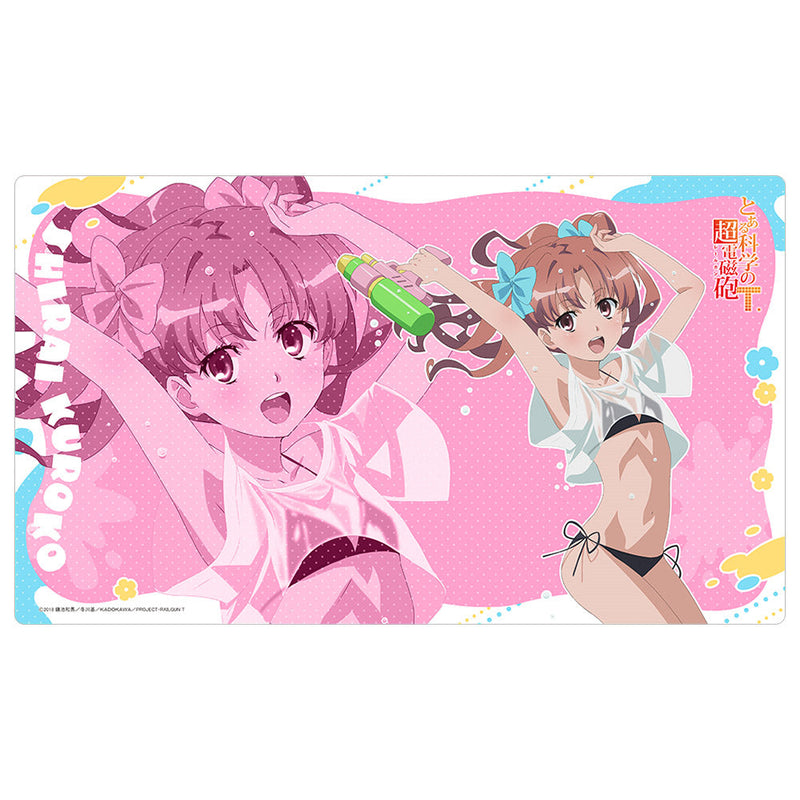 Toaru Kagaku no Railgun T Kuroko Shirai Water Fun Illustration Rubber Mat JAPAN