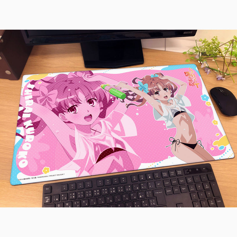 Toaru Kagaku no Railgun T Kuroko Shirai Water Fun Illustration Rubber Mat JAPAN