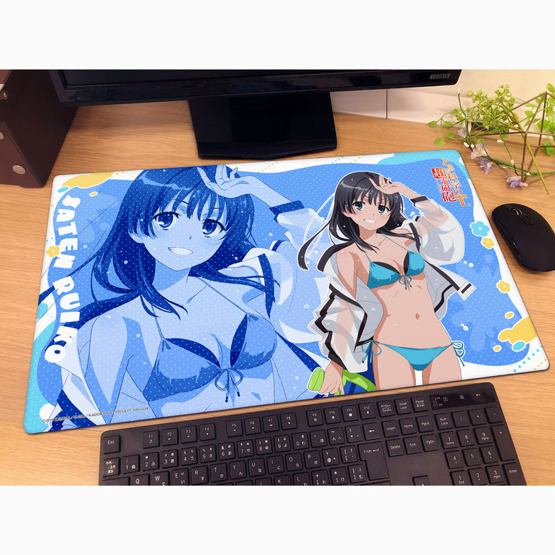 Toaru Kagaku no Railgun T Ruiko Saten Water Fun Illustration Rubber Mat JAPAN