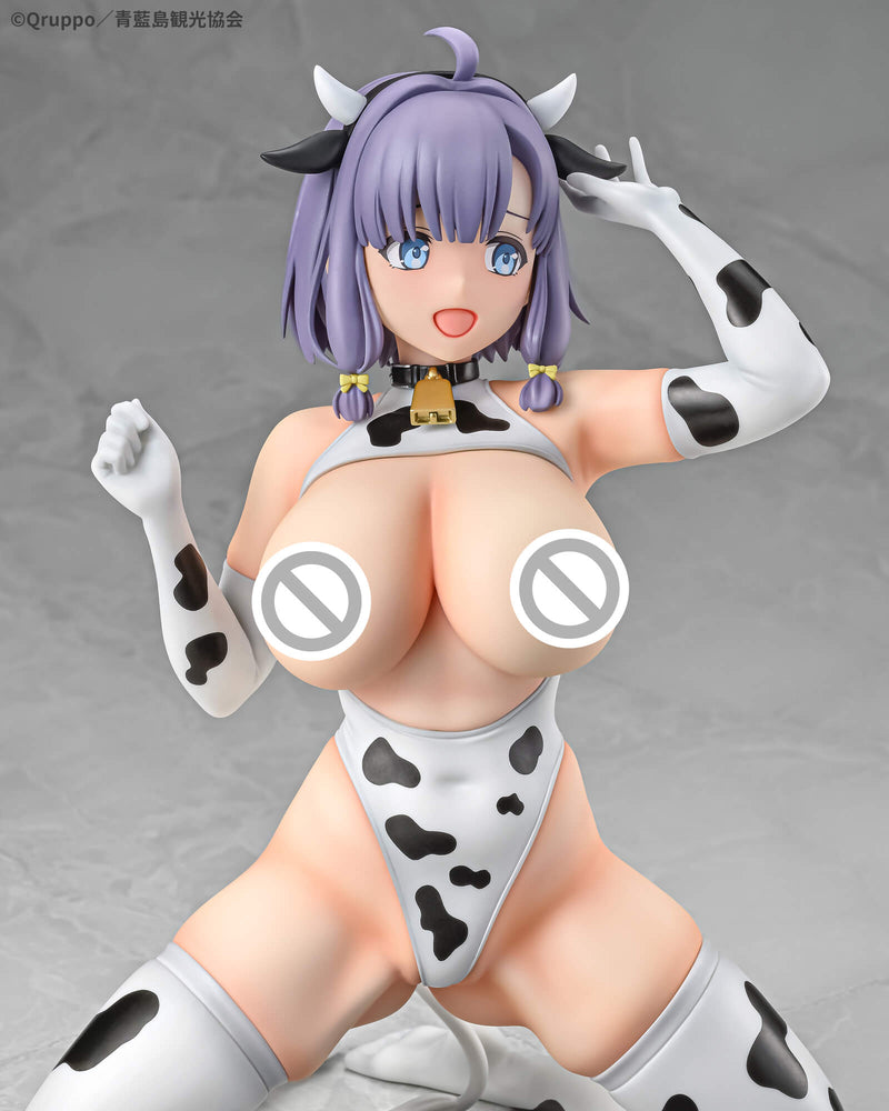 Q-six Nukitashi THE ANIMATION Misaki Hotori Cow Pattern Costume 1/5 Figure JAPAN