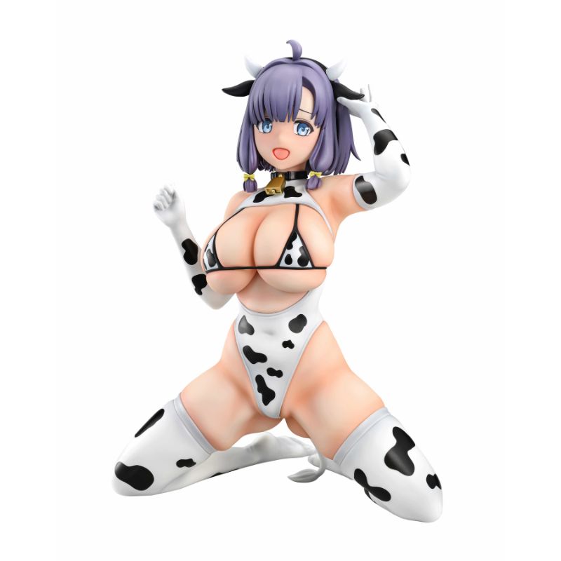 Q-six Nukitashi THE ANIMATION Misaki Hotori Cow Pattern Costume 1/5 Figure JAPAN