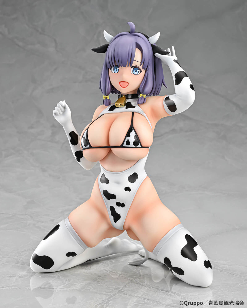 Q-six Nukitashi THE ANIMATION Misaki Hotori Cow Pattern Costume 1/5 Figure JAPAN