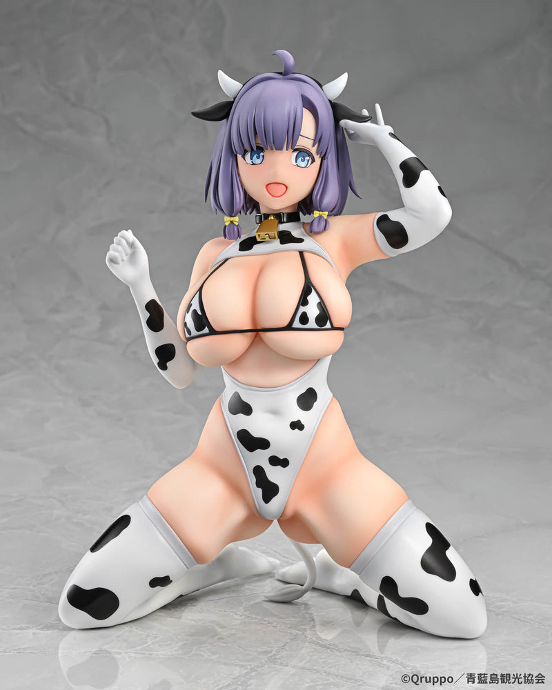 Q-six Nukitashi THE ANIMATION Misaki Hotori Cow Pattern Costume 1/5 Figure JAPAN