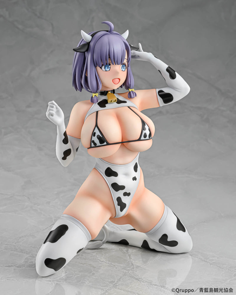 Q-six Nukitashi THE ANIMATION Misaki Hotori Cow Pattern Costume 1/5 Figure JAPAN