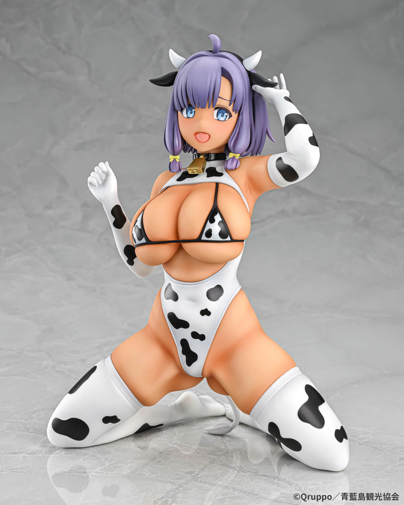 Q-six Misaki Hotori Cow Pattern Costume Suntanned ver. 1/5 Figure JAPAN OFFICIAL