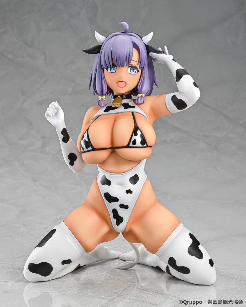Q-six Misaki Hotori Cow Pattern Costume Suntanned ver. 1/5 Figure JAPAN OFFICIAL