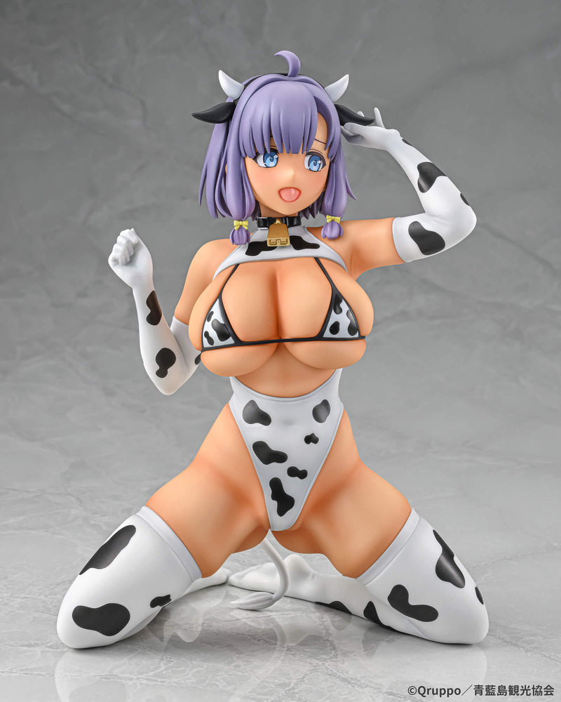 Q-six Misaki Hotori Cow Pattern Costume Suntanned ver. 1/5 Figure JAPAN OFFICIAL