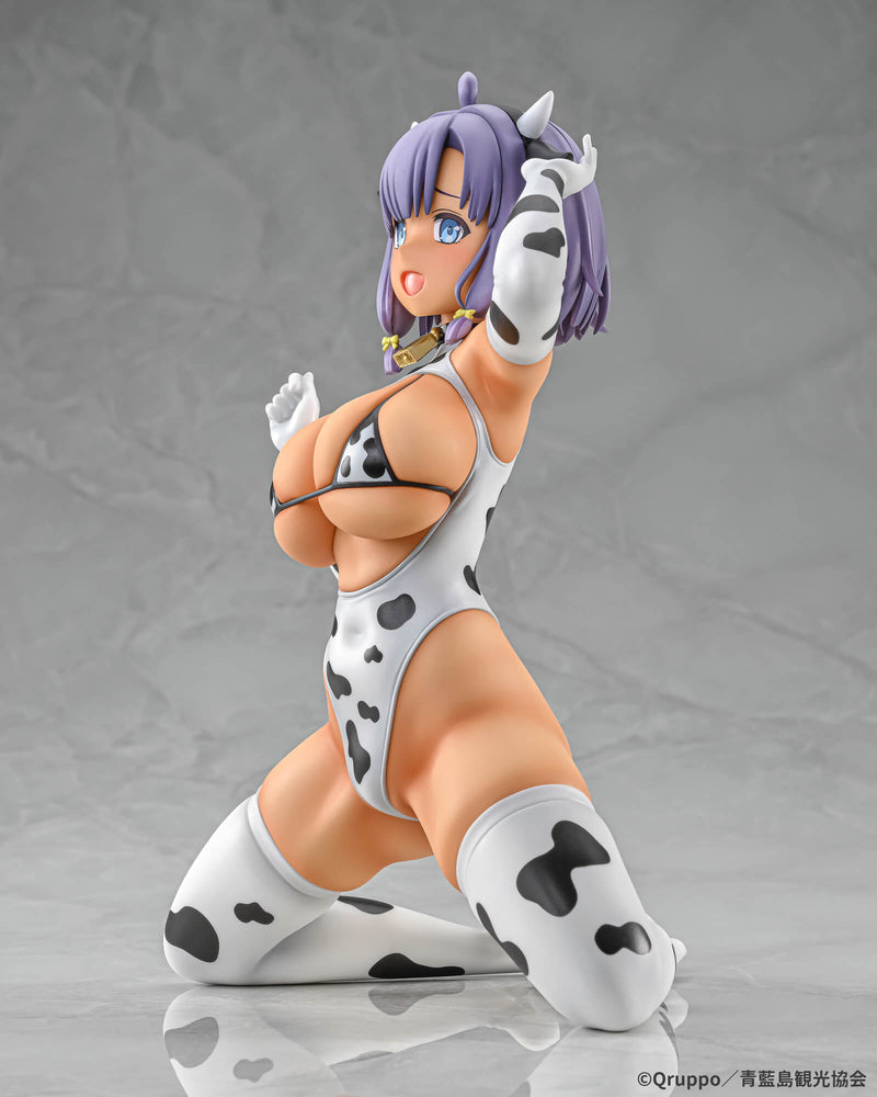 Q-six Misaki Hotori Cow Pattern Costume Suntanned ver. 1/5 Figure JAPAN OFFICIAL