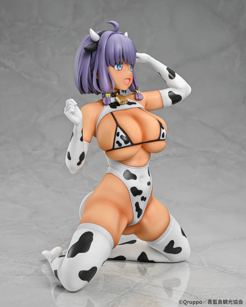 Q-six Misaki Hotori Cow Pattern Costume Suntanned ver. 1/5 Figure JAPAN OFFICIAL
