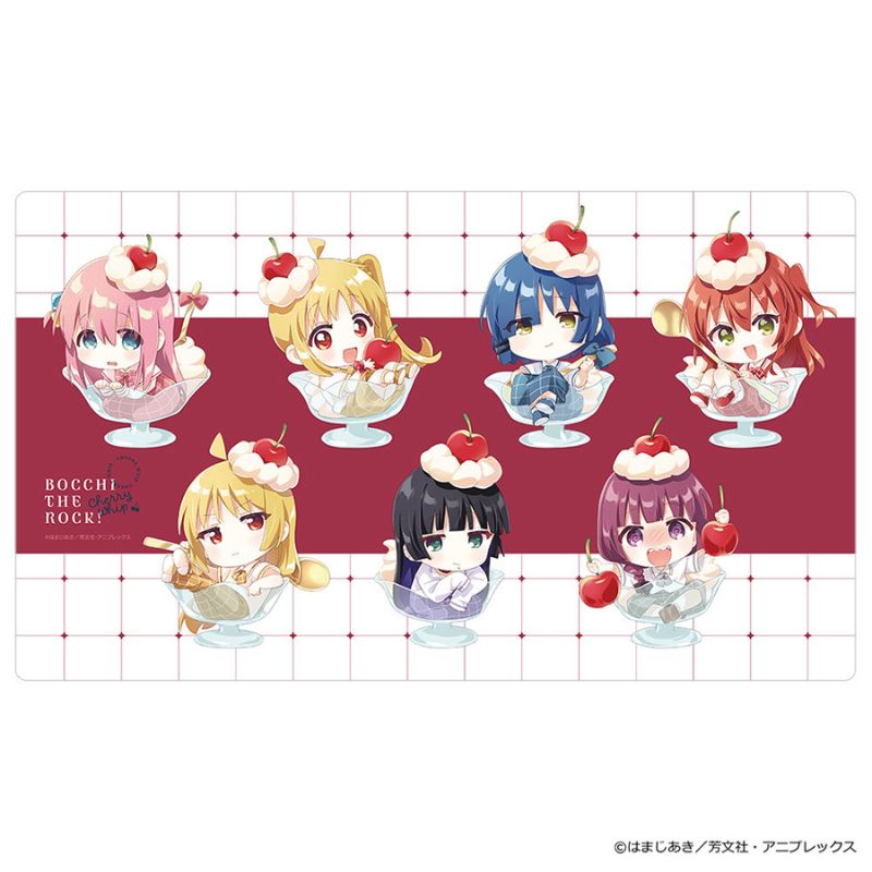 BOCCHI THE ROCK! Cherry and Whipped Cream A Illustration Namori Rubber Mat JAPAN