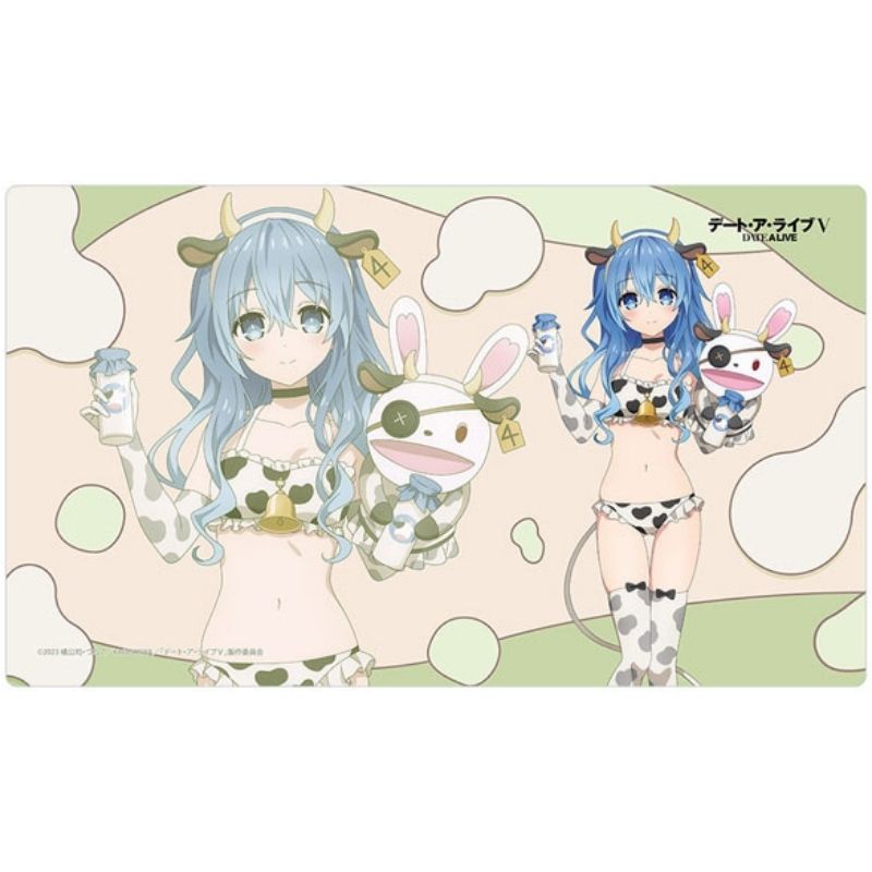 Date A Live V Yoshino Cow Pattern Swimsuit New Illustration Rubber Mat JAPAN