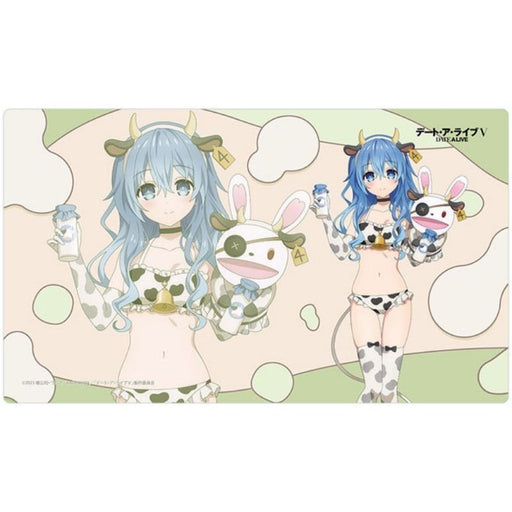 Date A Live V Yoshino Cow Pattern Swimsuit New Illustration Rubber Mat JAPAN