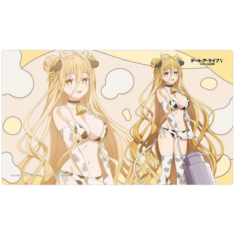 Date A Live V Mukuro Hoshimiya Cow Pattern Swimsuit New Illustration Rubber Mat