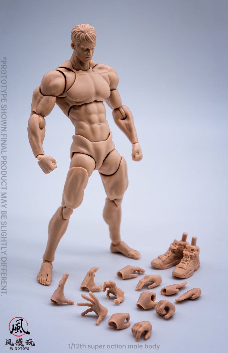 WIND TOYS Super Posable Figure Male Body Normal 1/12 Action Figure JAPAN