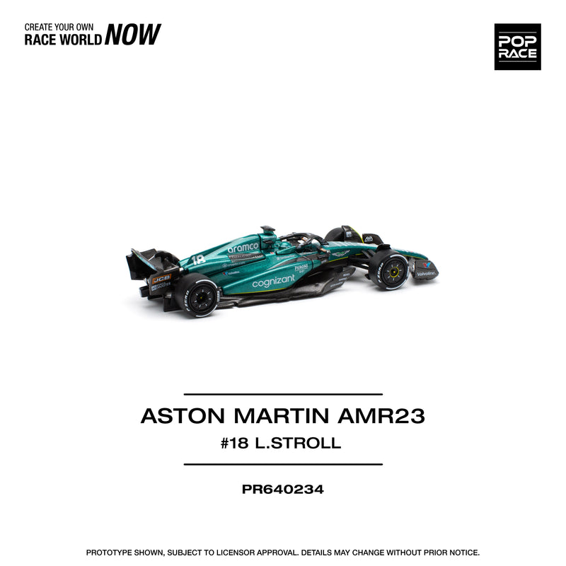 POPRACE Aston Martin AMR23 Lance Stroll 1/64 OFICIAL DE JAPÓN