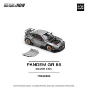 POPRACE Pandem GR 86 Silver 1/64 JAPAN OFFICIAL