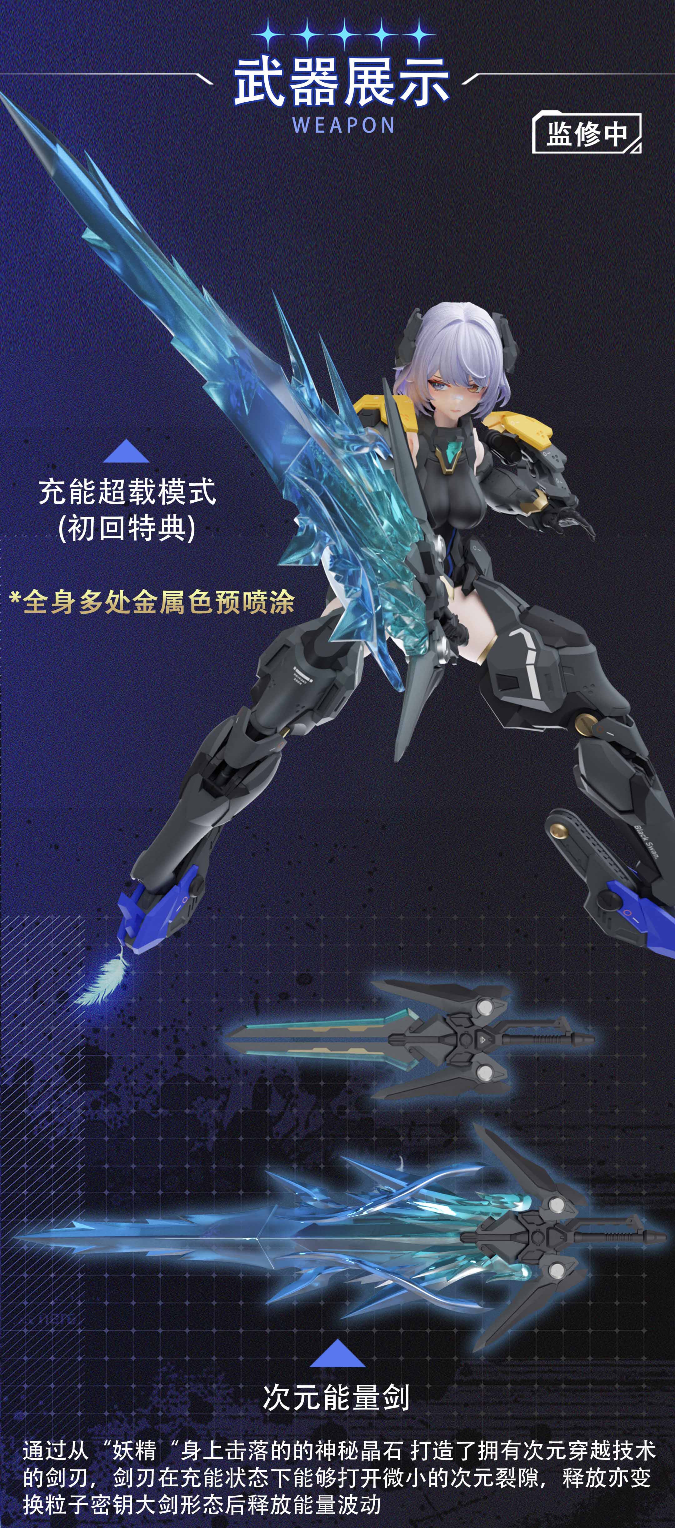 Kai Tian Ji Chuang Mecha Angel BLACK SWAN-ELYSIA 1/12 Model Kit