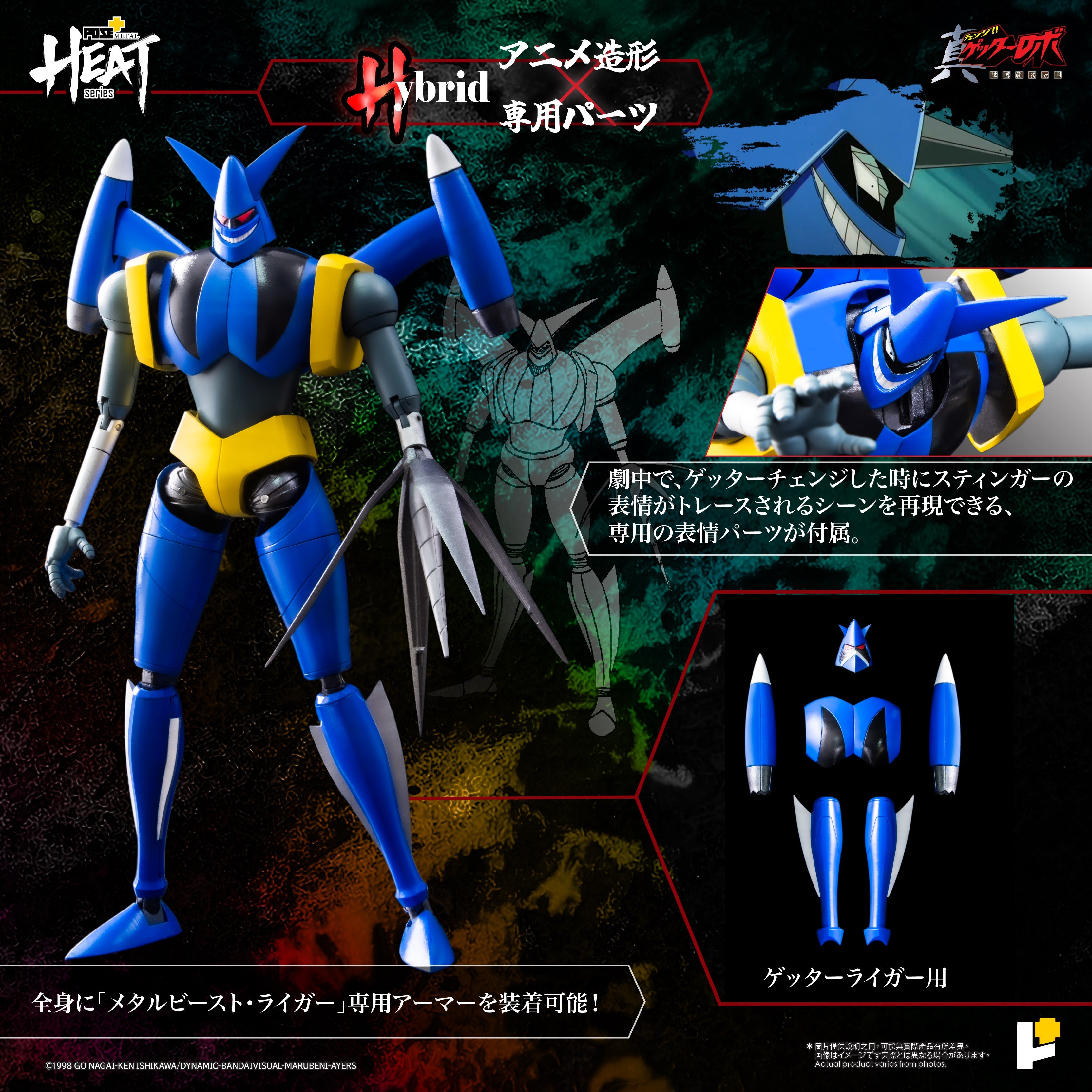 POSE + METAL HEAT Getter Liger Getter Robo Armageddon Ver. Figura
