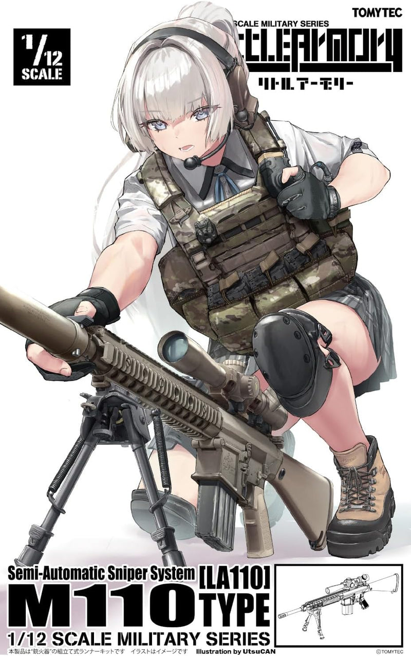 Tomytec LittleArmory LA110 M110SASS Typ 1/12 Modellbausatz JAPAN OFFIZIELL